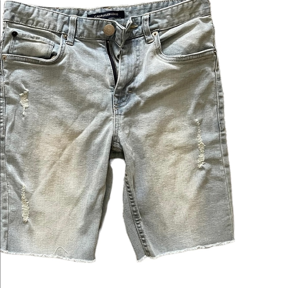 Boys Slim Straight Calvin Klein Jean Shorts (12)